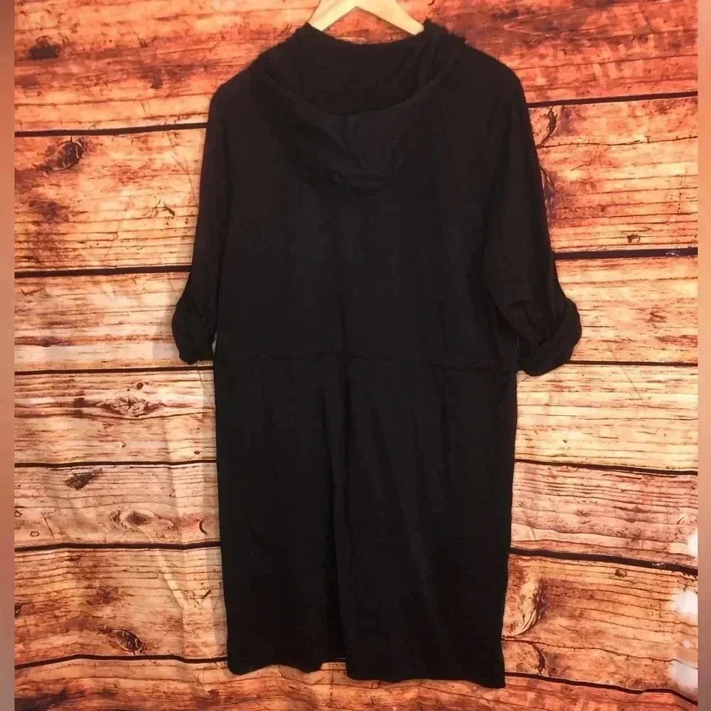 Lands End all black hooded romper - Picture 7 of 12